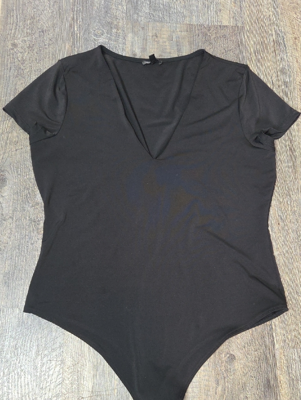 Dynamite Black V-Neck Short Sleeve Bodysuit